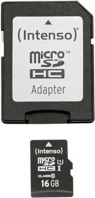 MicroSD Card 16 GB UHSI inkl. SDAdapter
