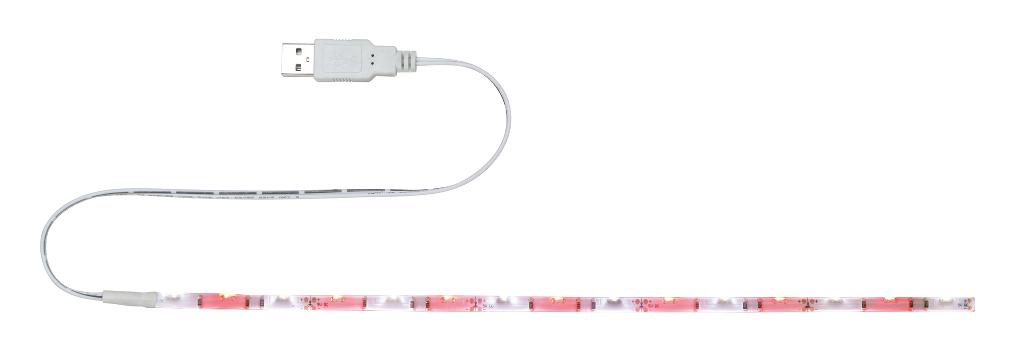 Function USB-Stripe 30cm Rot/Weiß 1,5W 5V Weiß Metall/Kunststoff