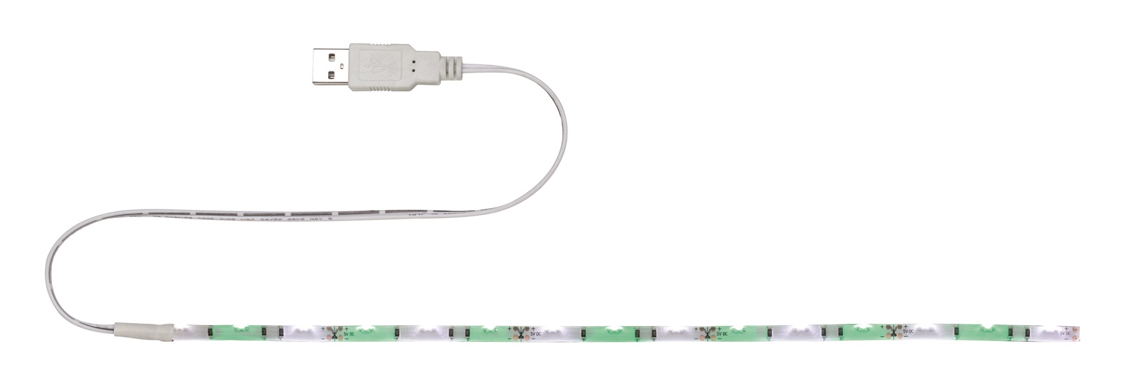 Function USB-Stripe 30cm Grün/Weiß 1,5W 5V Weiß Metall/Kunststoff
